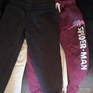 Spiderman Kids Sweatpants - Black and Burgundy
